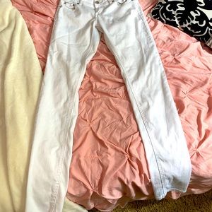 Almost Famous Always Fabulous white low-rise jeans